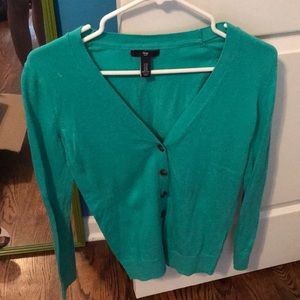 Mint colored cardigan from the Gap!